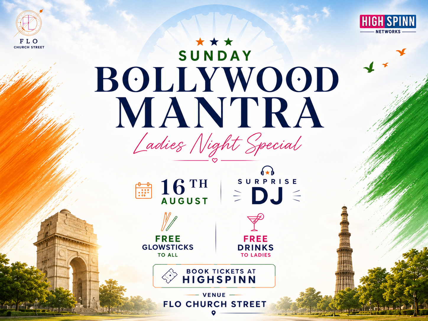 SUNDAY BOLLYWOOD MANTRA LADIES NYT AT FLO CHURCH STREET 