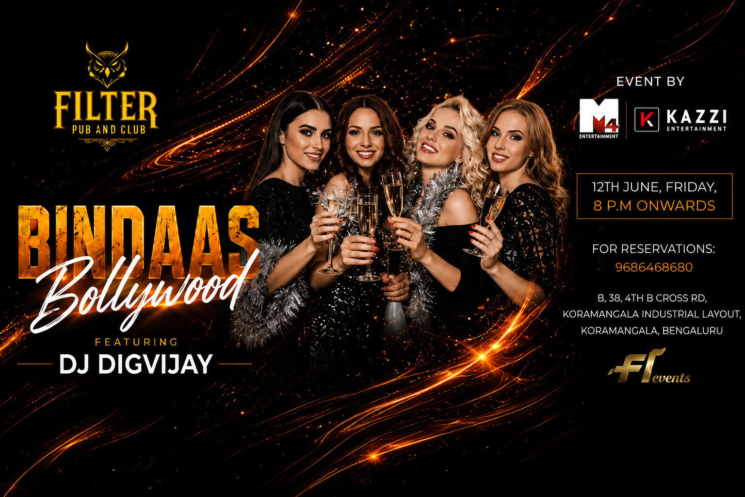 FRIDAY BOLLYWOOD LADIES NIGHT  AT FILTER CLUB KORMANGALA 