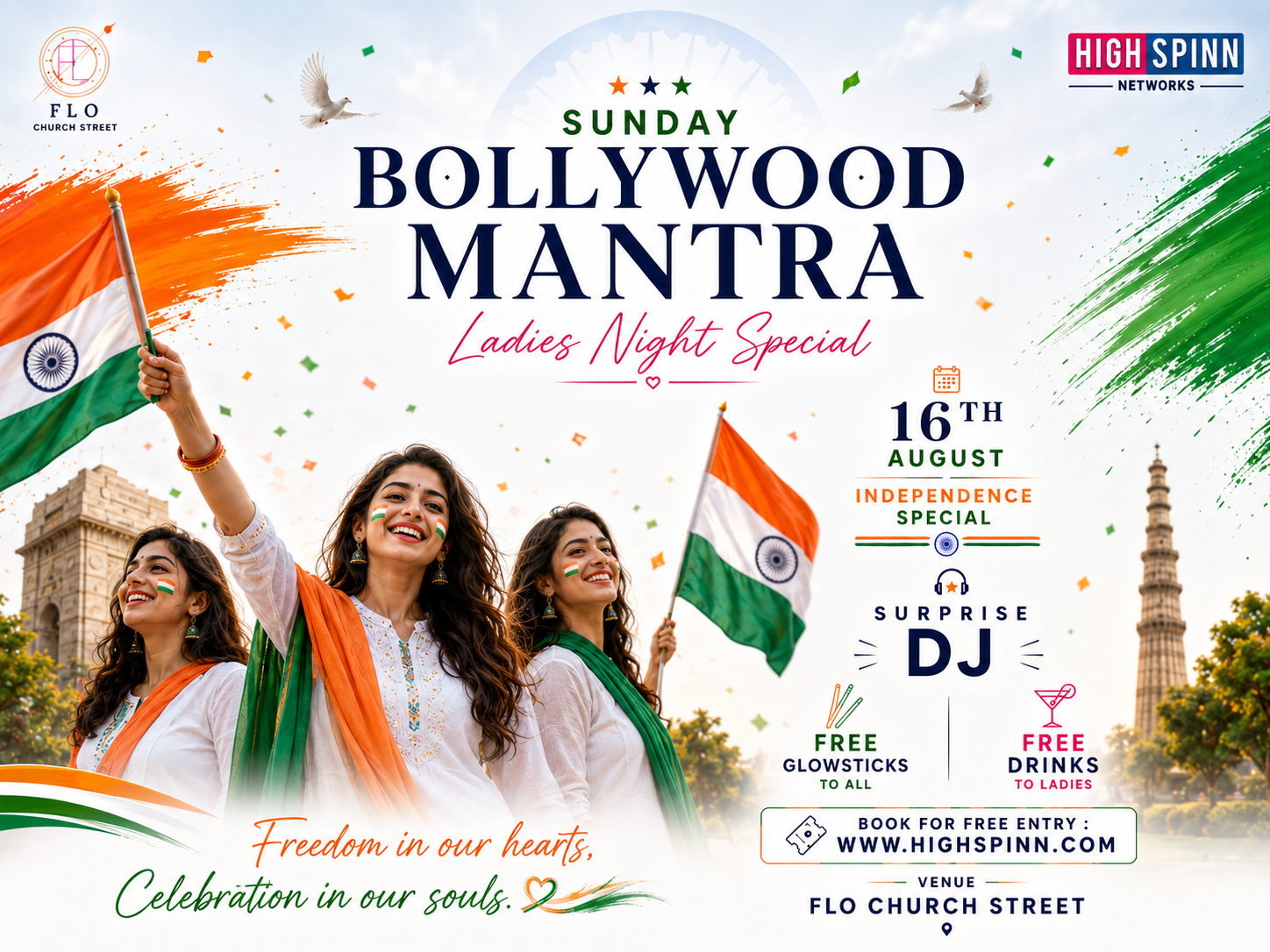 SUNDAY BOLLYWOOD MANTRA LADIES NYT AT FLO CHURCH STREET 