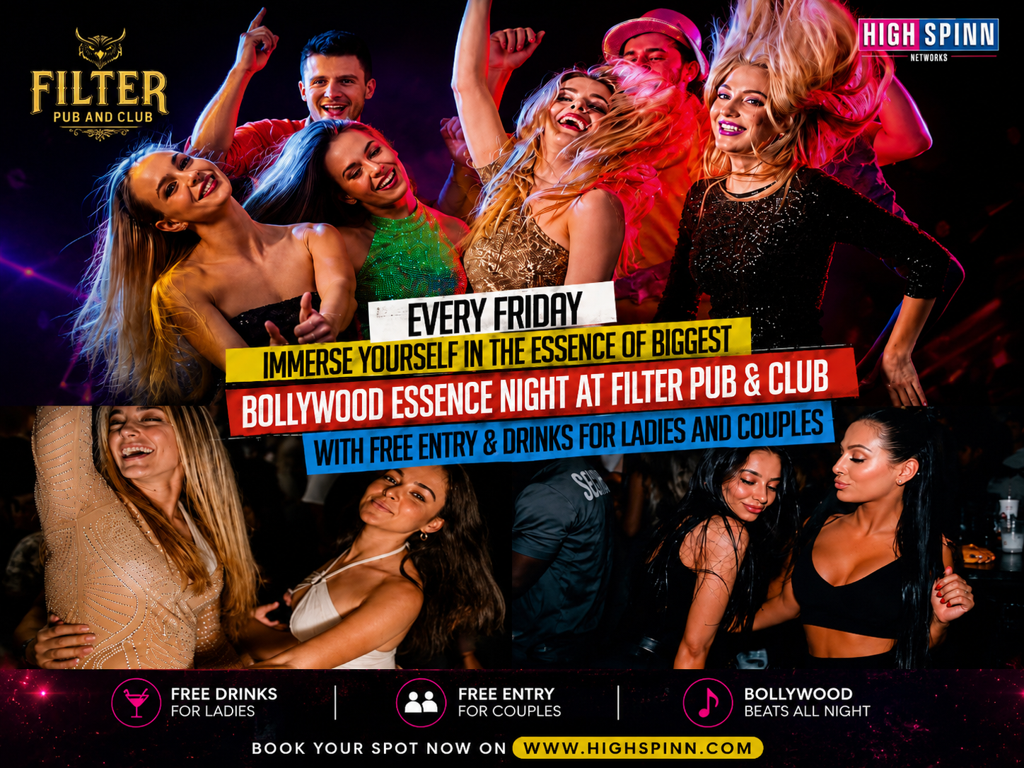 FRIDAY BOLLYWOOD LADIES NIGHT AT FILTER CLUB
