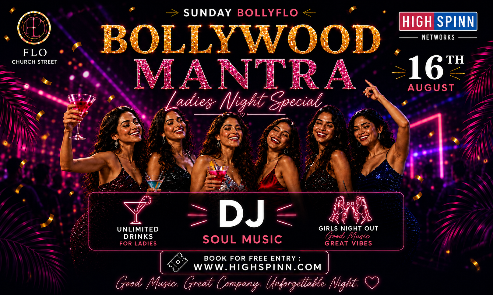 SUNDAY BOLLYWOOD MANTRA LADIES NYT AT FLO CHURCH STREET