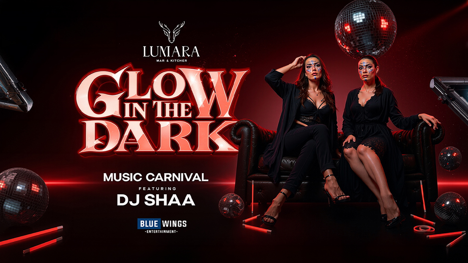 SATURDAY GLOW IN DARK MUSIC FESTIVAL AT LUMARA
