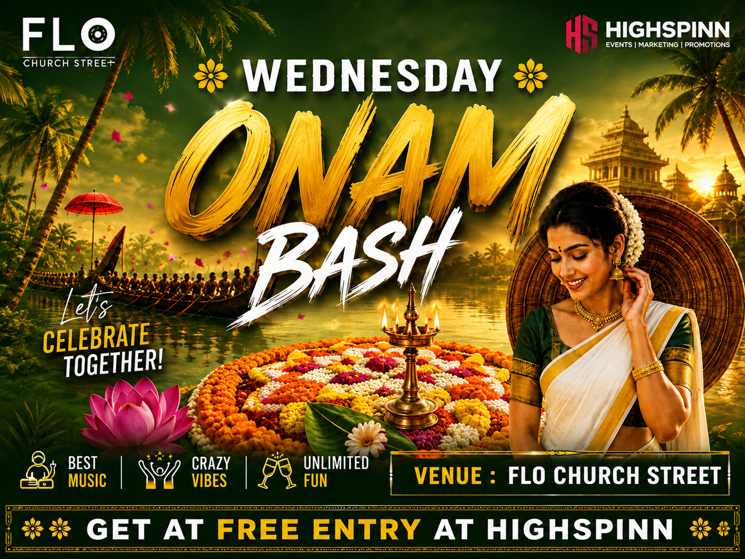 WEDNESDAY ONAM SPECIAL AT FLO CHURCH STREET