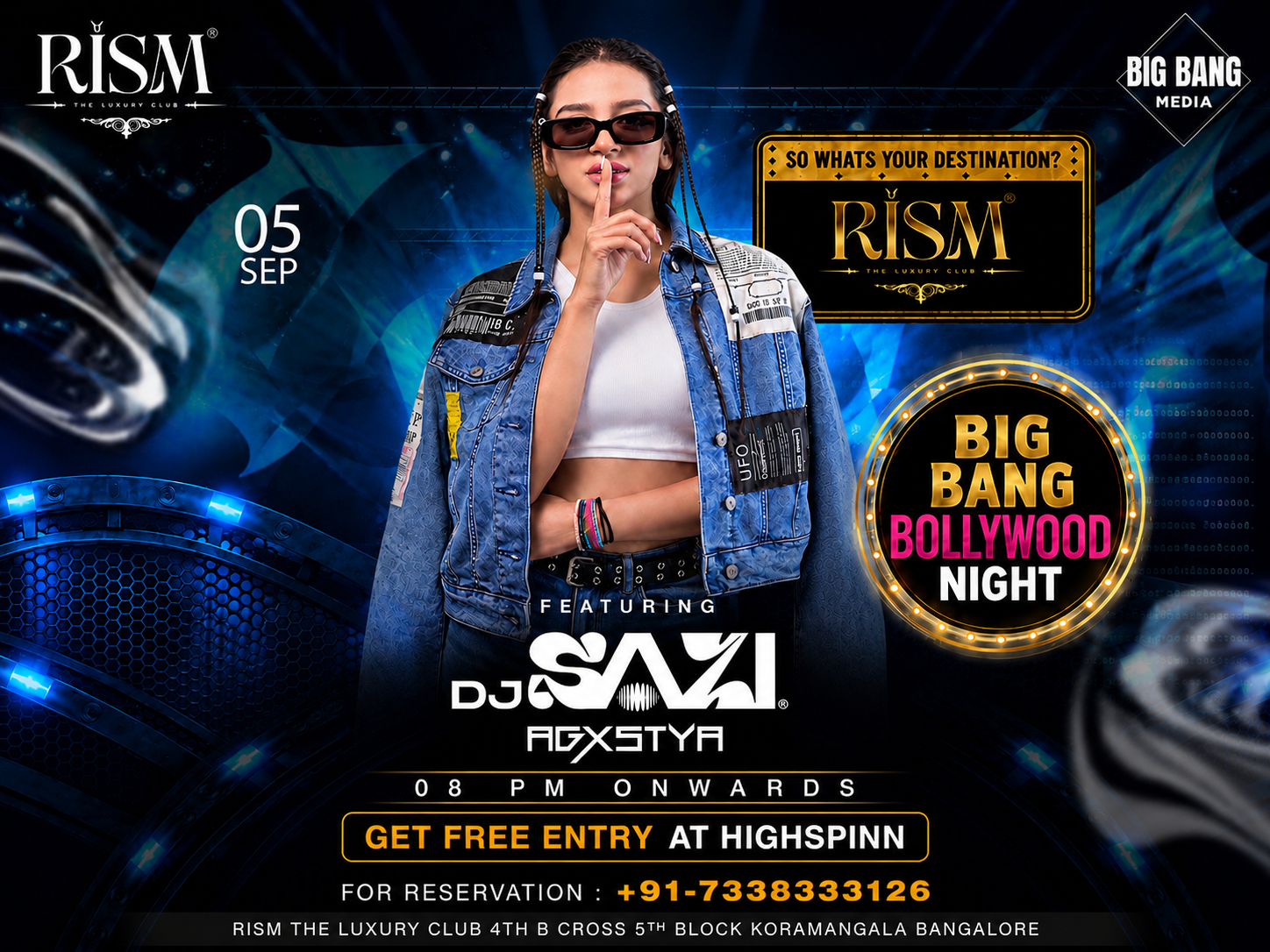 SATURDAY BIG BOLLYWOOD FT : DJ SAZZI AT RISM CLUB