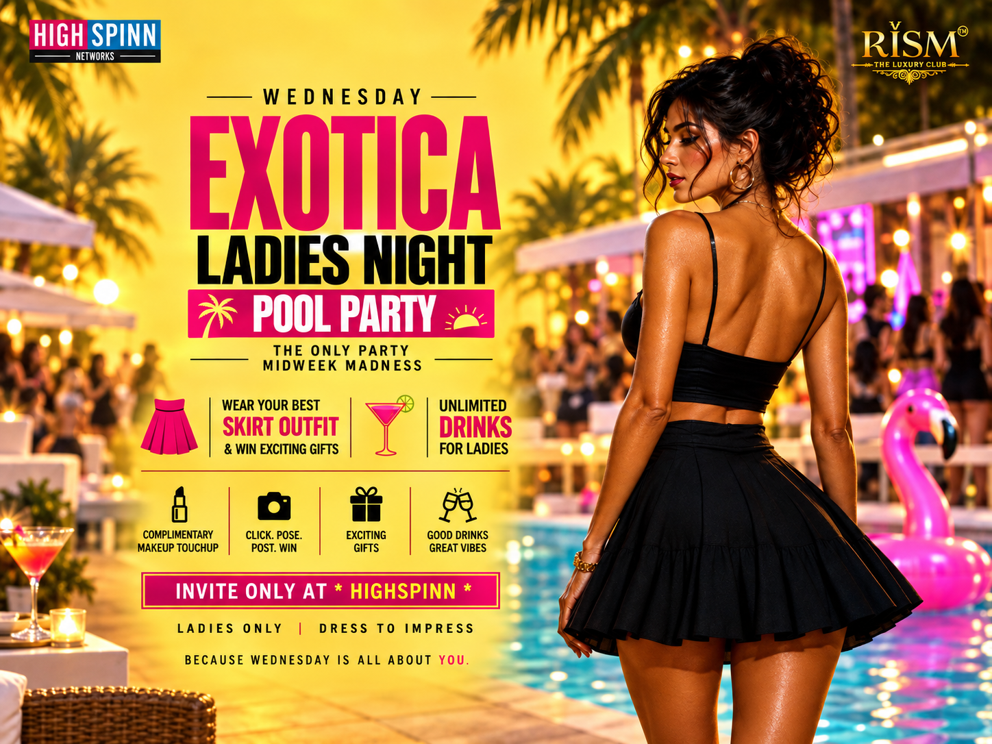 WEDNESDAY EXOTICA LADIES NYT POOL PARTY AT RISM CLUB