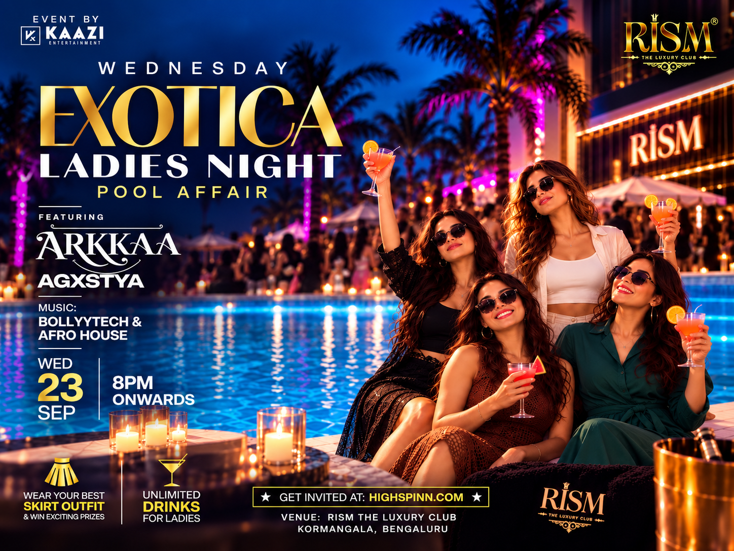 WEDNESDAY EXOTICA LADIES NYT POOL PARTY AT RISM CLUB