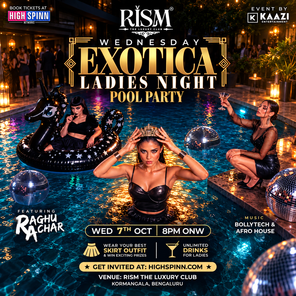 WEDNESDAY EXOTICA POOL PARTY LADIES NYT AT RISM CLUB