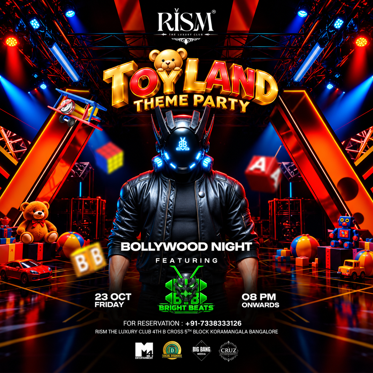 FRIDAY TOY LAND THEME BOLLYWOOD NIGHT AT RISM CLUB
