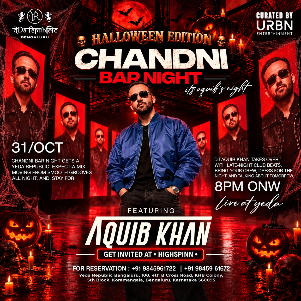SATURDAY HALLOWEEN CHANDNI BAR AT YEDA CLUB
