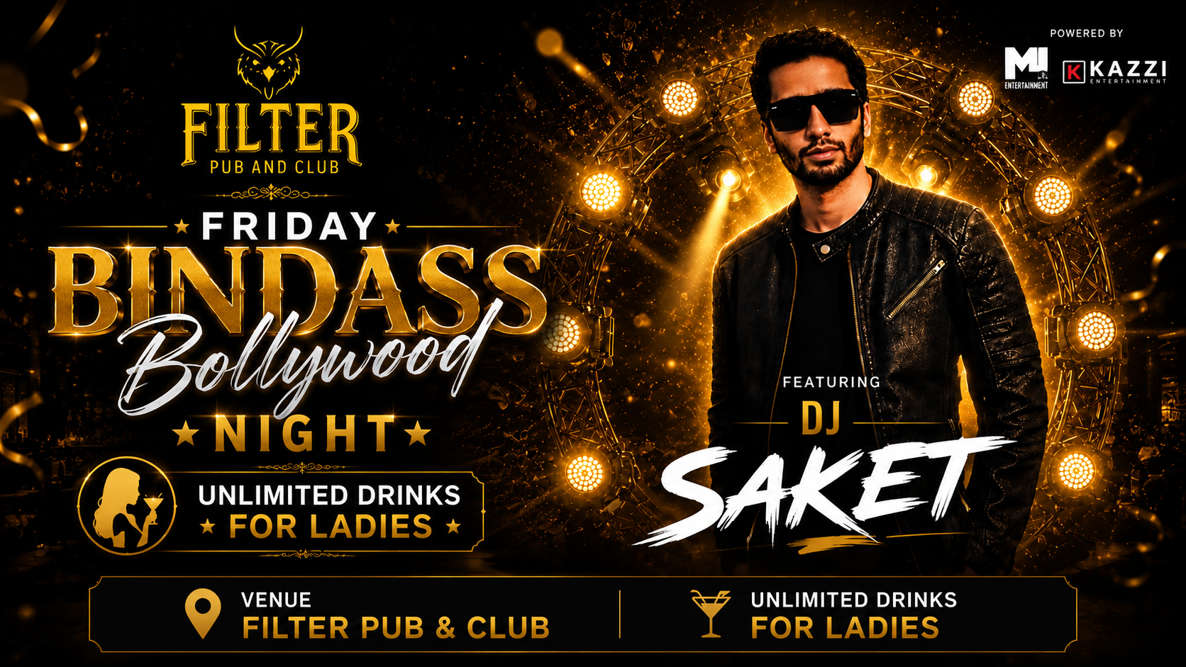 FRIDAY BOLLYWOOD LADIES NIGHT  AT FILTER CLUB KORMANGALA 
