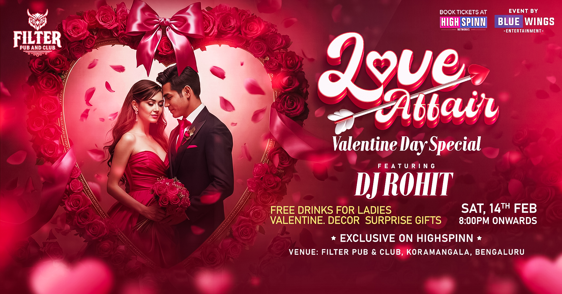 SATURDAY VALENTINE SPECIAL at FILTER CLUB KORMANGALA 