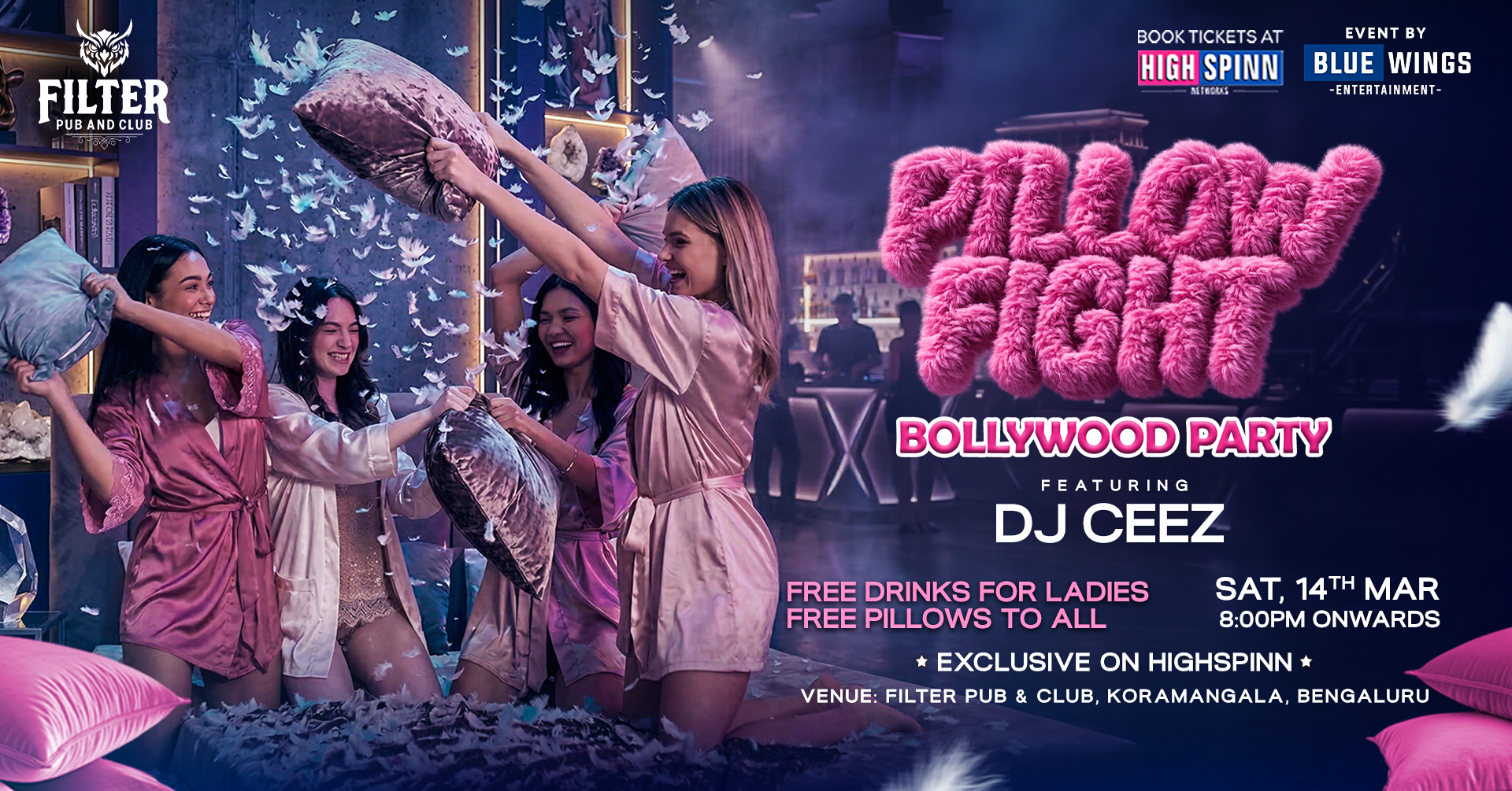 SUPER SATURDAY PILLOW FIGHT PARTY AT FILTER CLUB