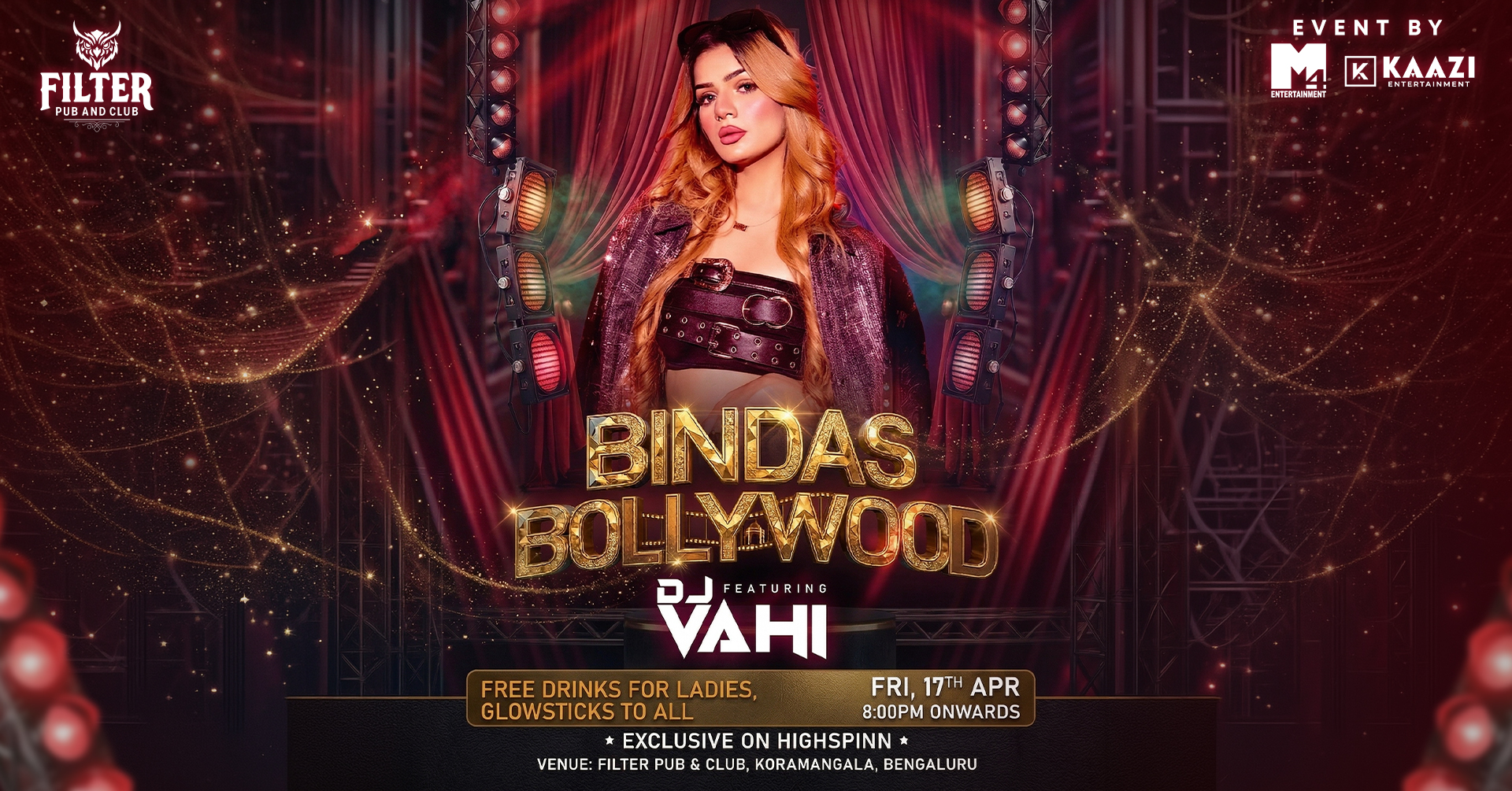 FRIDAY BOLLYWOOD LADIES NIGHT DJ VAHI AT FILTER CLUB KORMANGALA 